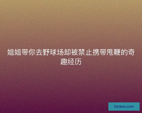 姐姐带你去野球场却被禁止携带甩鞭的奇趣经历