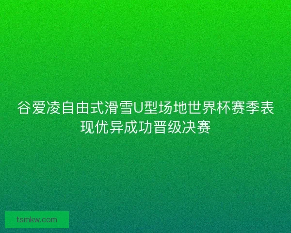 谷爱凌自由式滑雪U型场地世界杯赛季表现优异成功晋级决赛